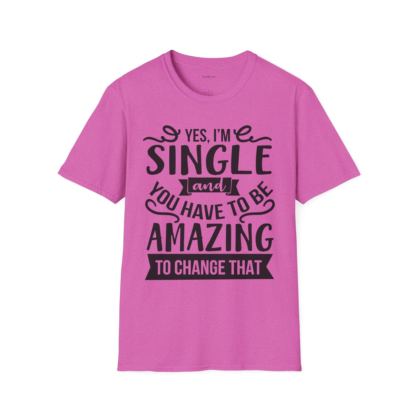 Yes, I'm Single  - Unisex Softstyle T-Shirt 100% Cotton Graphic