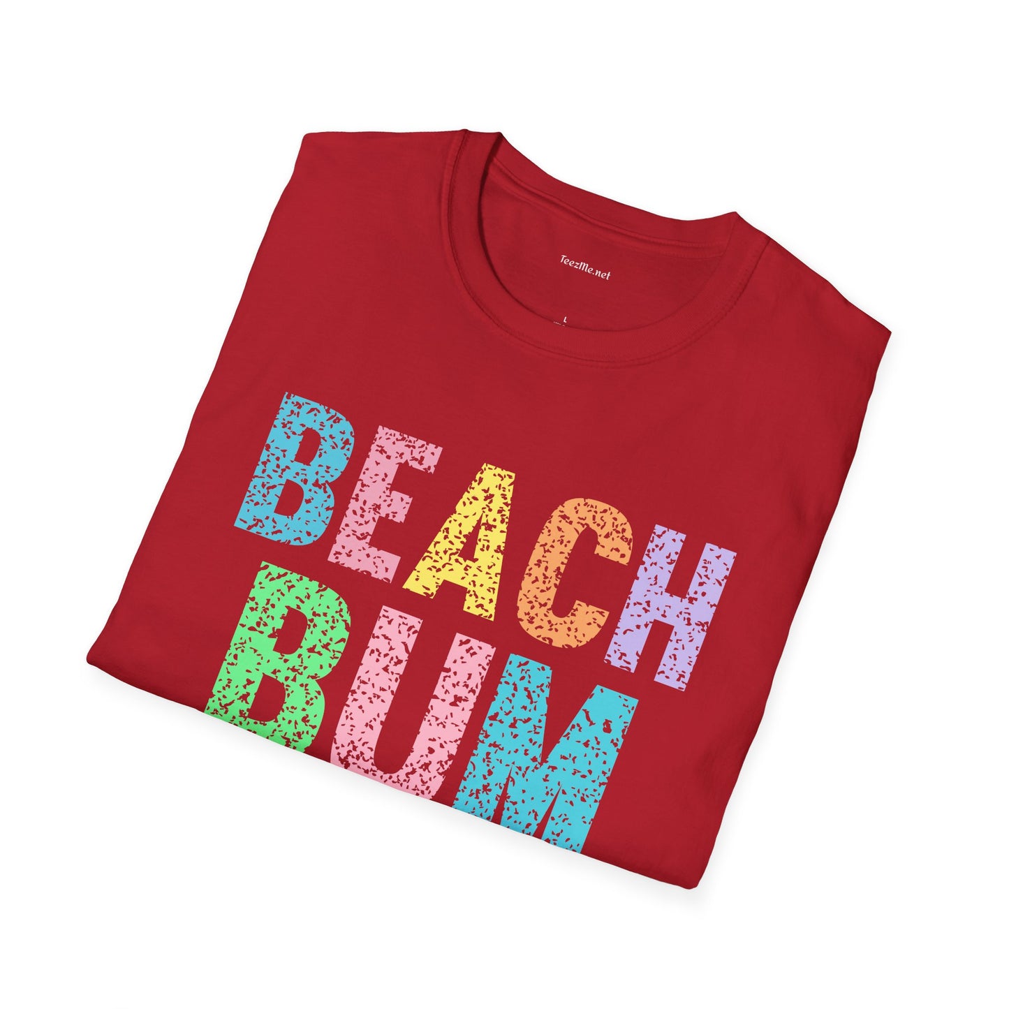 Beach Bum - Unisex Softstyle T-Shirt 100% Cotton Graphic