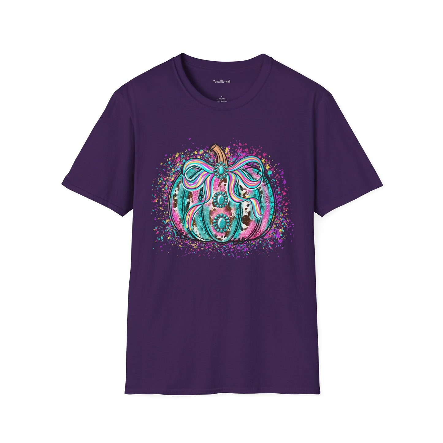 Pumpkin Colorful Unisex Softstyle T-Shirt 100% Cotton