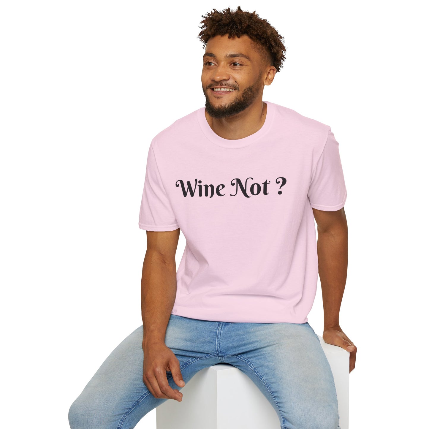 Wine Not ? - Unisex Softstyle T-Shirt 100% Cotton Graphic