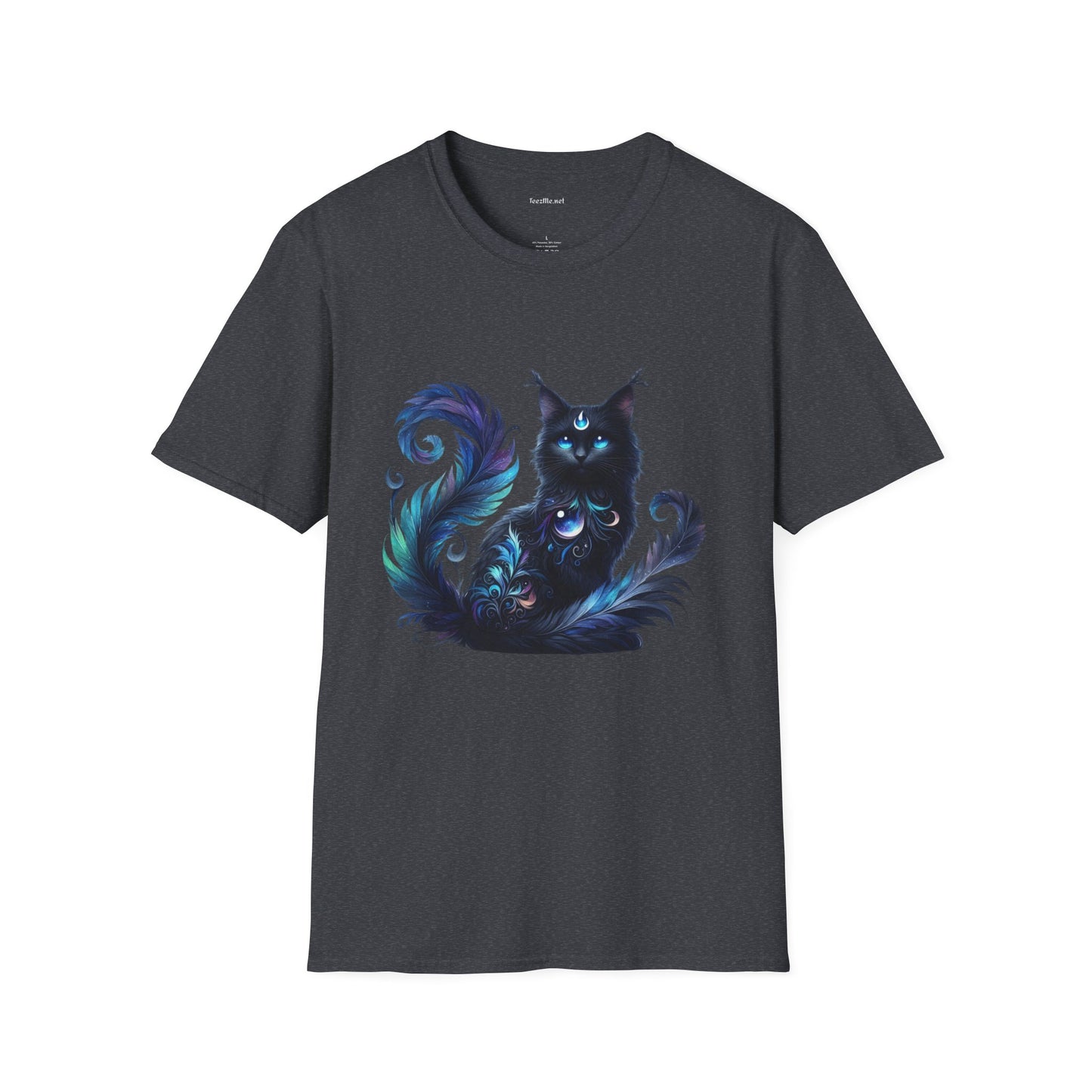 Black Spiritual Cat - Shirt 100% Cotton Graphic