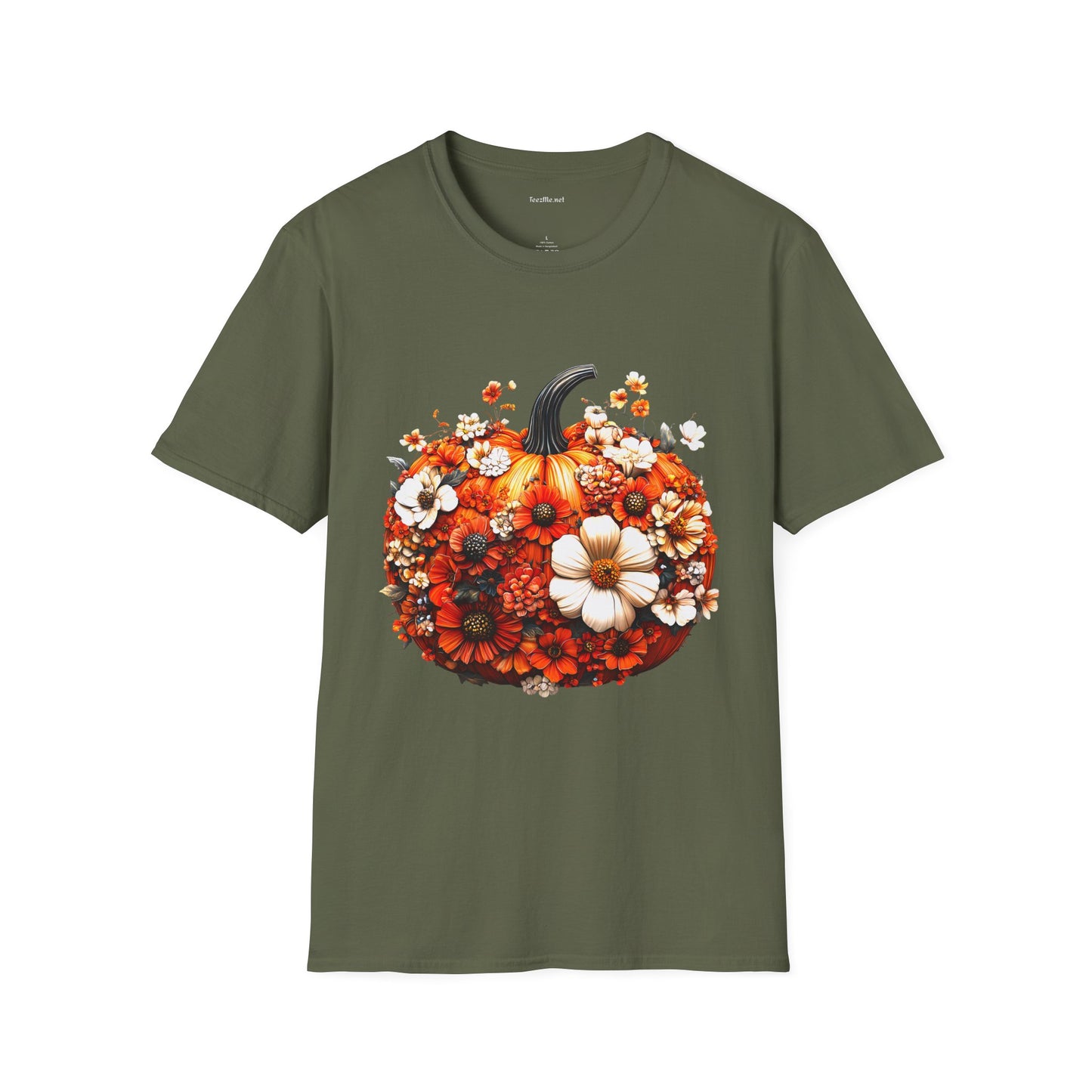 BOHO Floral Pumpkin - Unisex Softstyle T-Shirt 100% Cotton Graphic