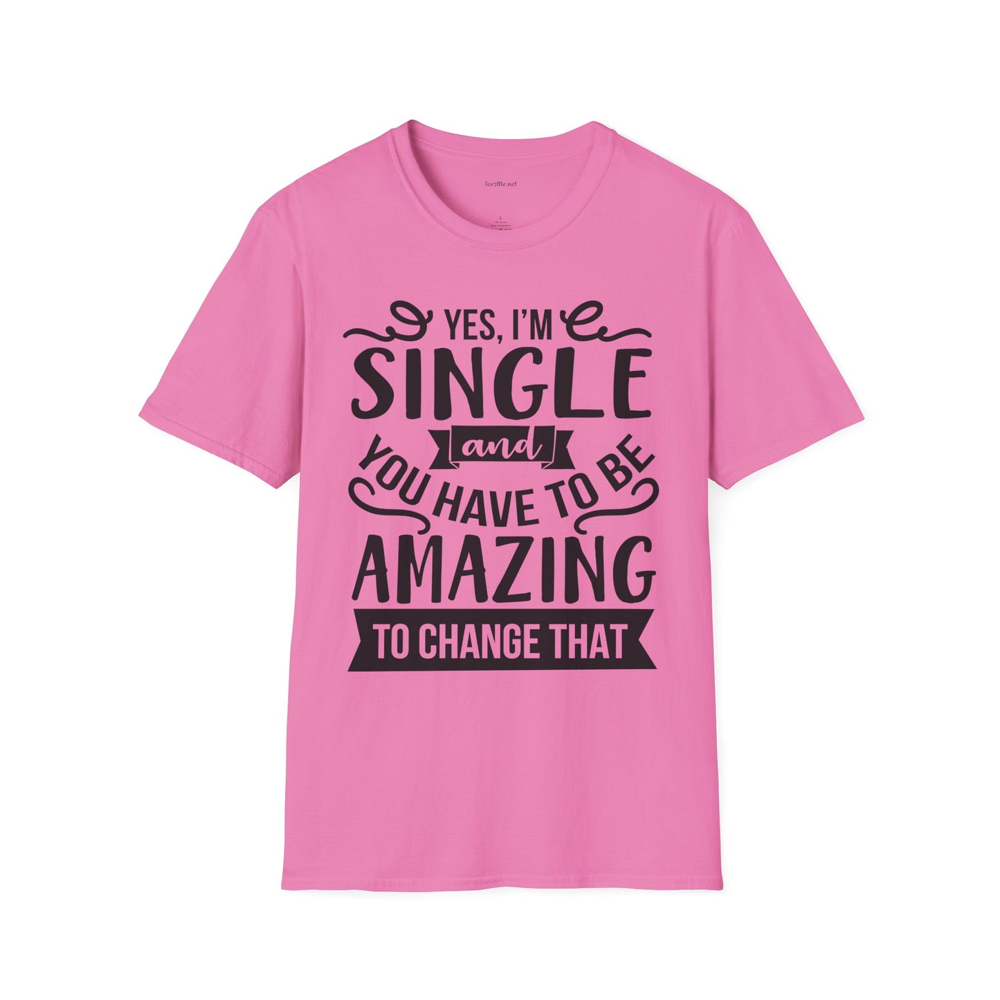 Yes, I'm Single  - Unisex Softstyle T-Shirt 100% Cotton Graphic
