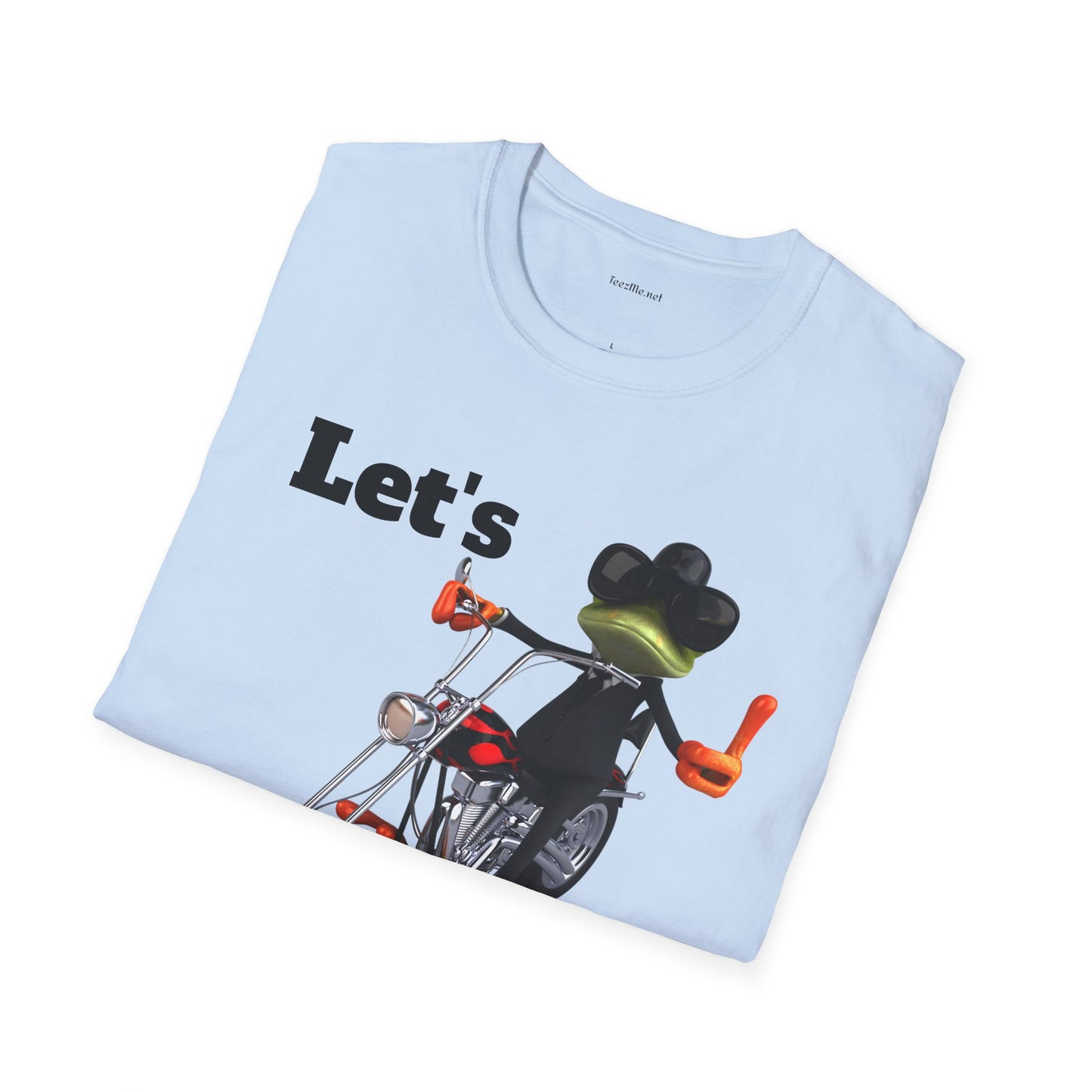 Let's Ride - Unisex Softstyle T-Shirt 100% Cotton Graphic Motorcycle Harley