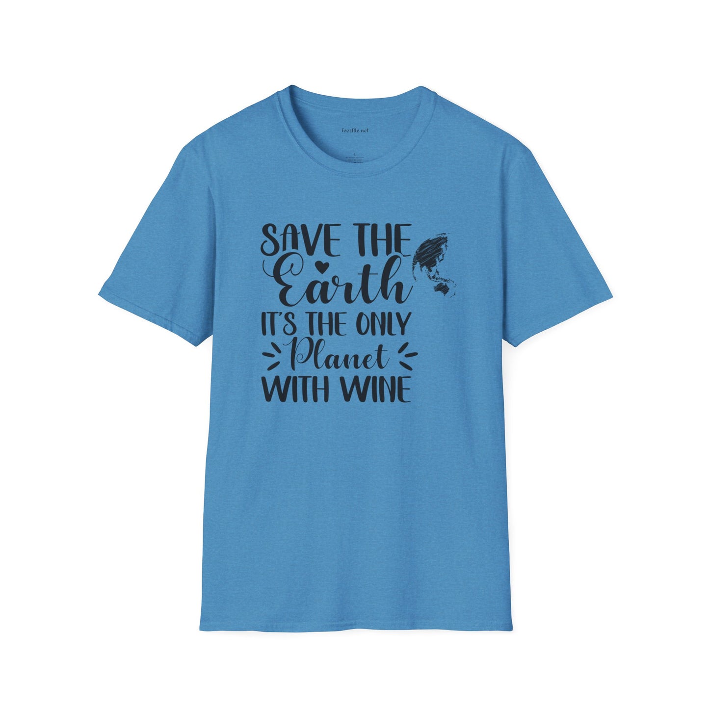 Save the Earth (Wine) Unisex Soft T-Shirt 100% Cotton Graphic