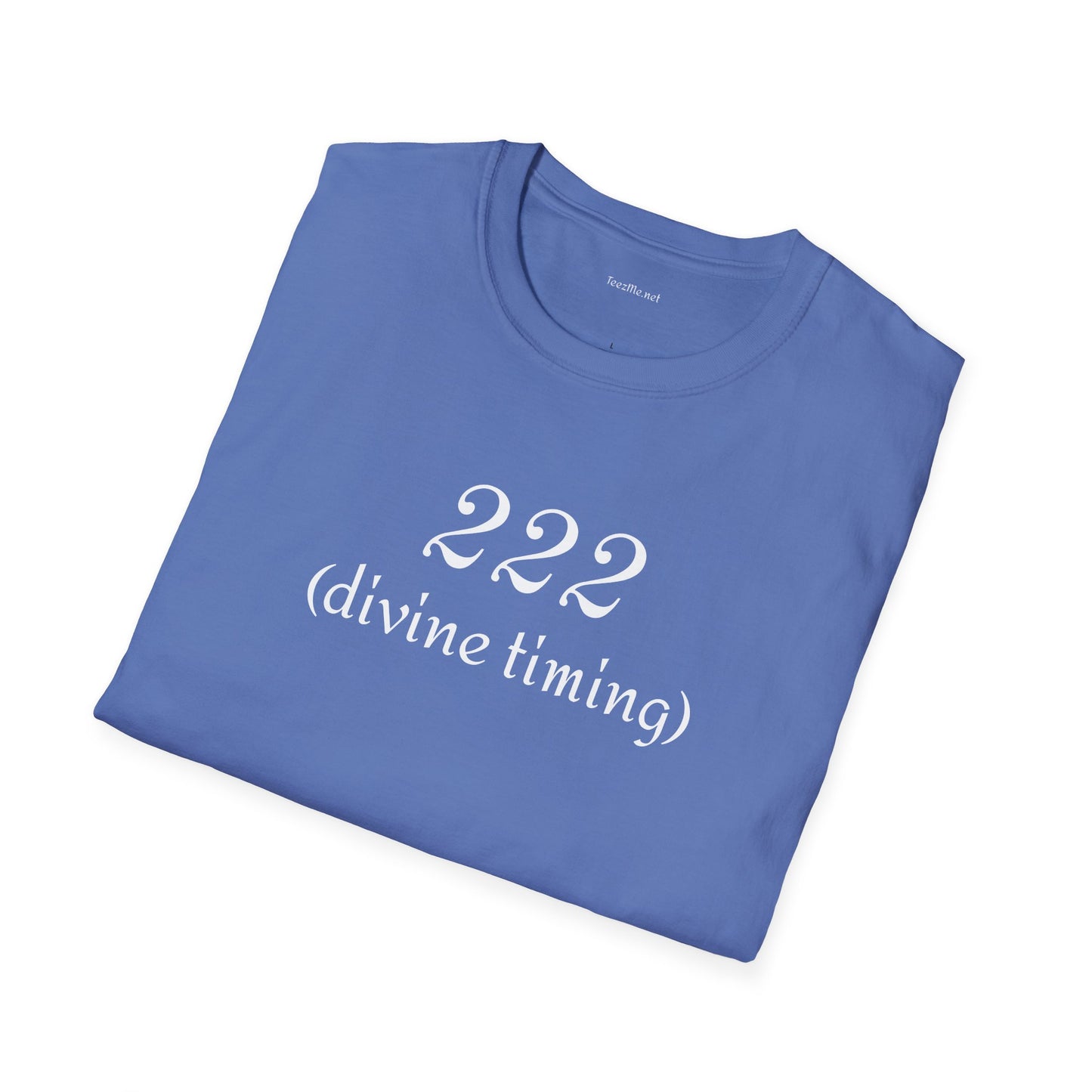 222 (divine timing) - Unisex Softstyle T-Shirt 100% Cotton Graphic #angel numbers