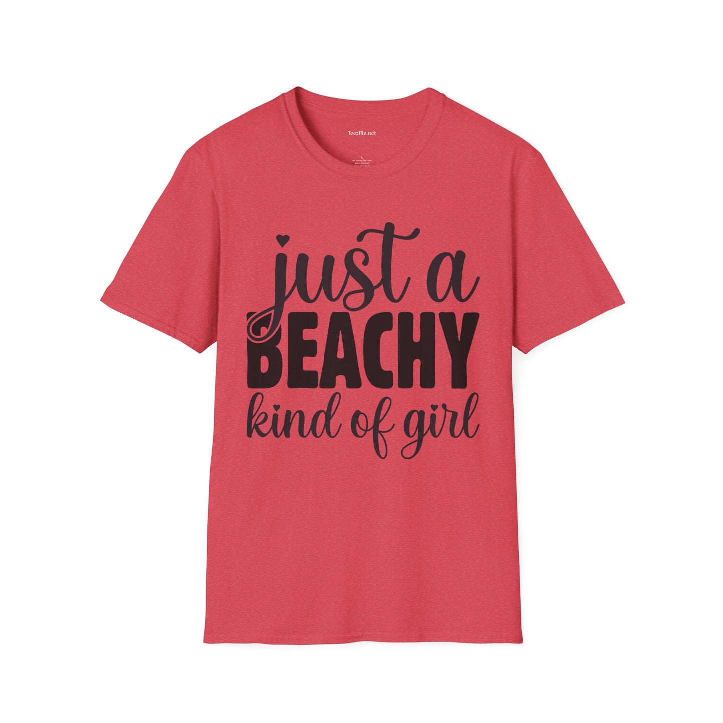 Just a BEACHY kind of girl Unisex Softstyle T-Shirt 100% Cotton Graphic