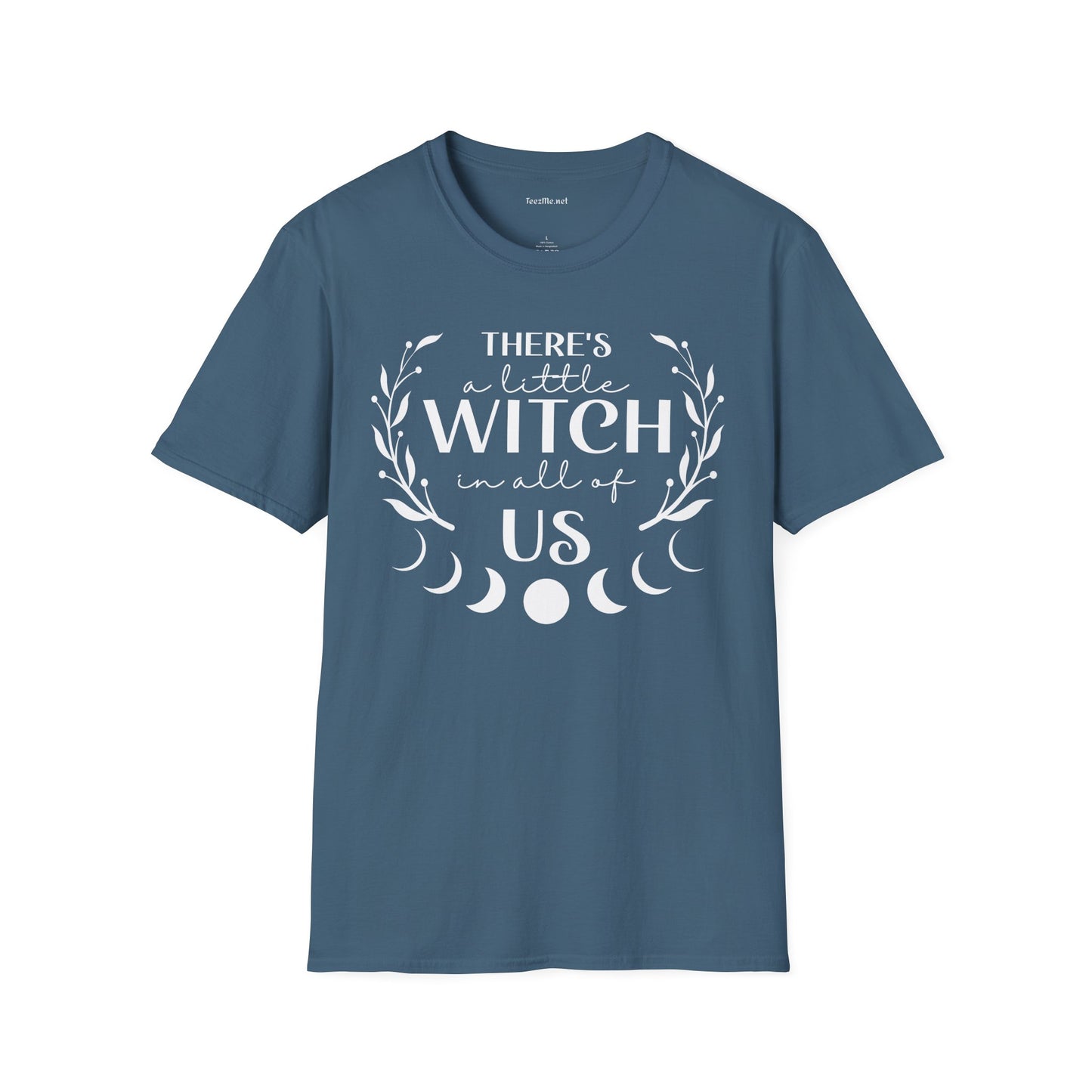 There's a Little Witch in All of Us Unisex Softstyle T-Shirt 100% Cotton Graphic