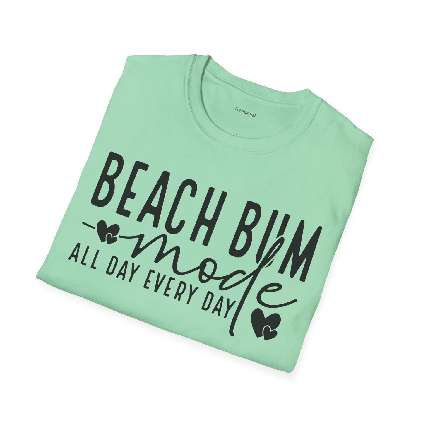 Beach Bum - Unisex Softstyle T-Shirt 100% Cotton Graphic