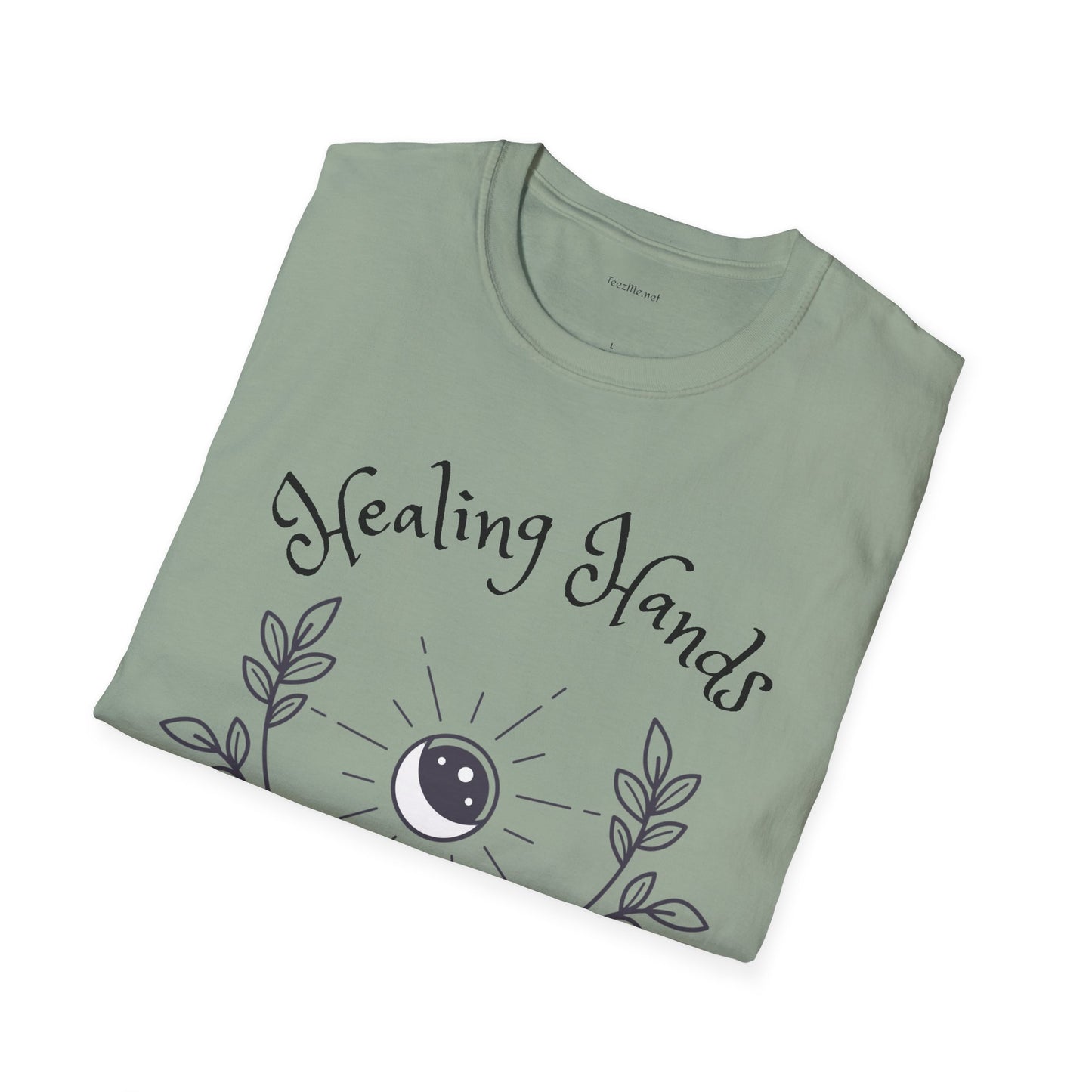 Healing Hands - Unisex Softstyle T-Shirt 100% Cotton Graphic #Reiki