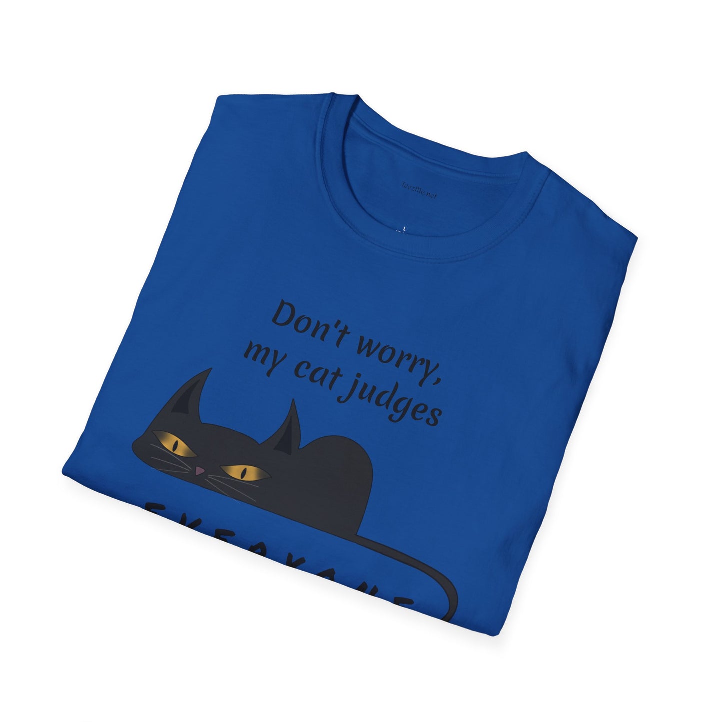 Judging Cat - Unisex Softstyle T-Shirt 100% Cotton Graphic