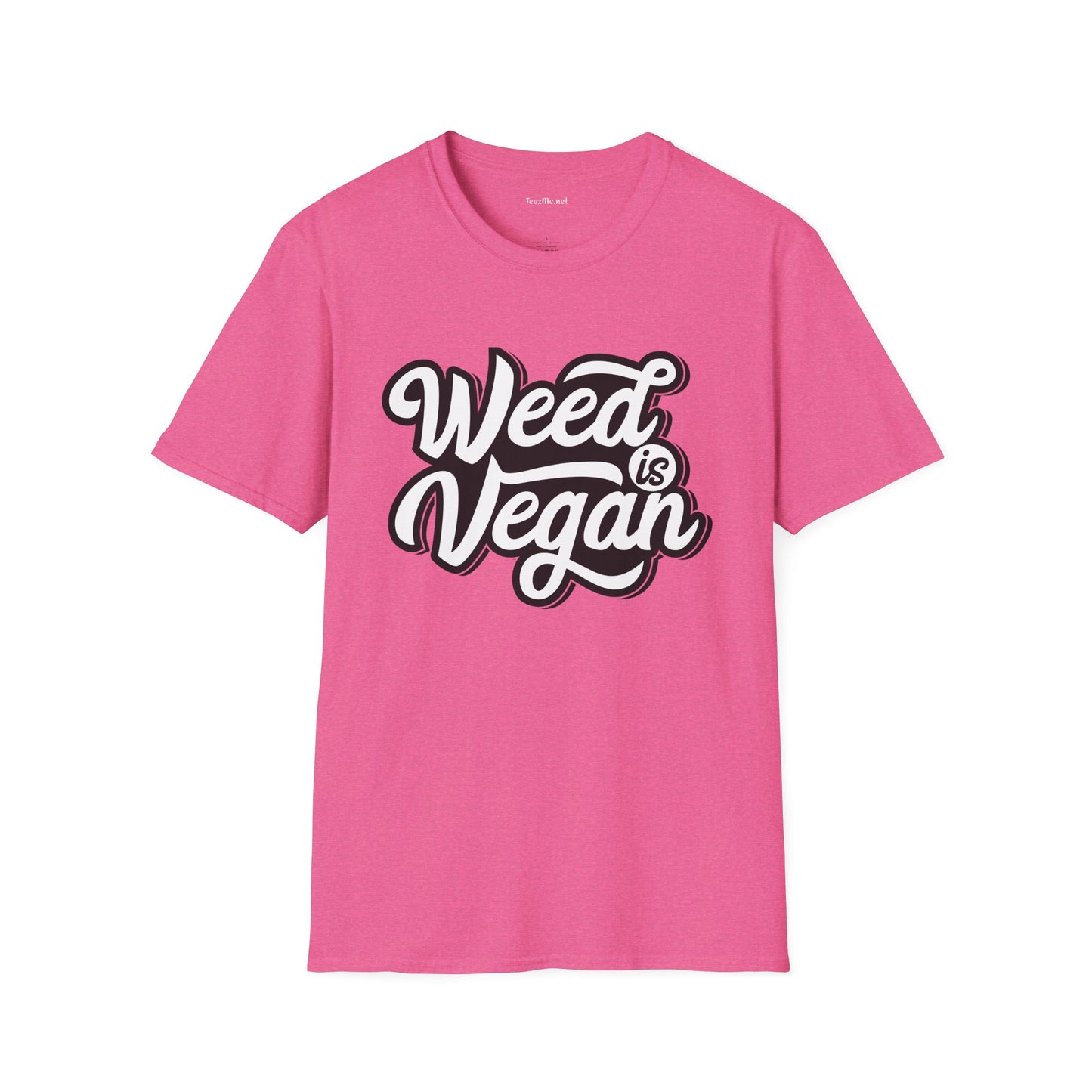 Weed is Vegan Unisex Softstyle T-Shirt 100% Cotton Graphic