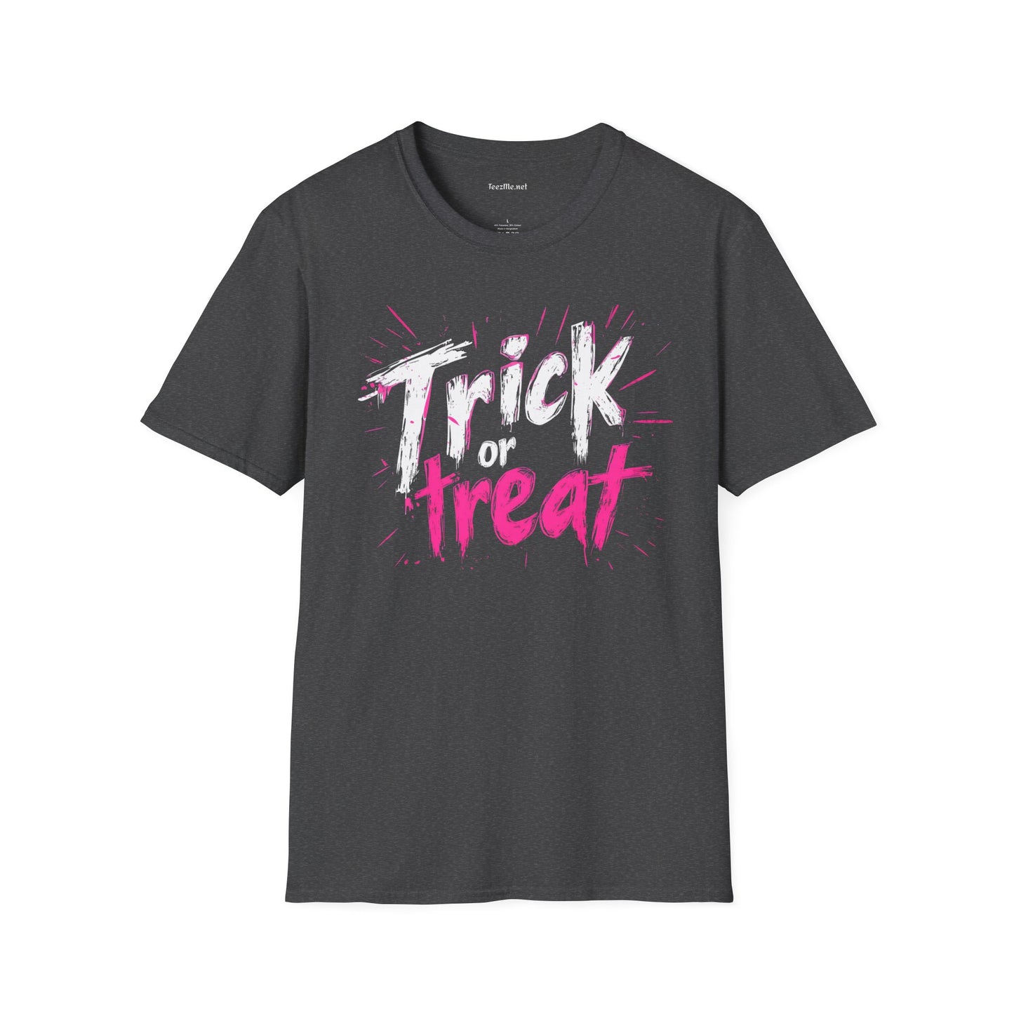 Trick or Treat Unisex Soft T-Shirt 100% Cotton Graphic