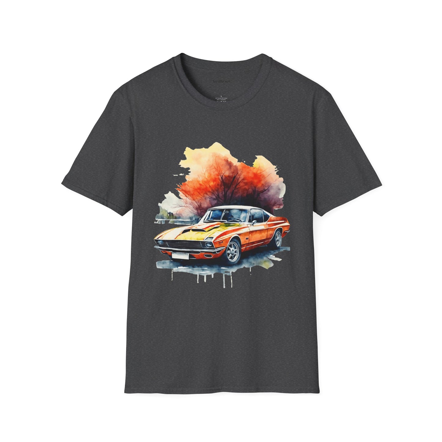 Mustang Car - Unisex Softstyle T-Shirt 100% Cotton Graphic