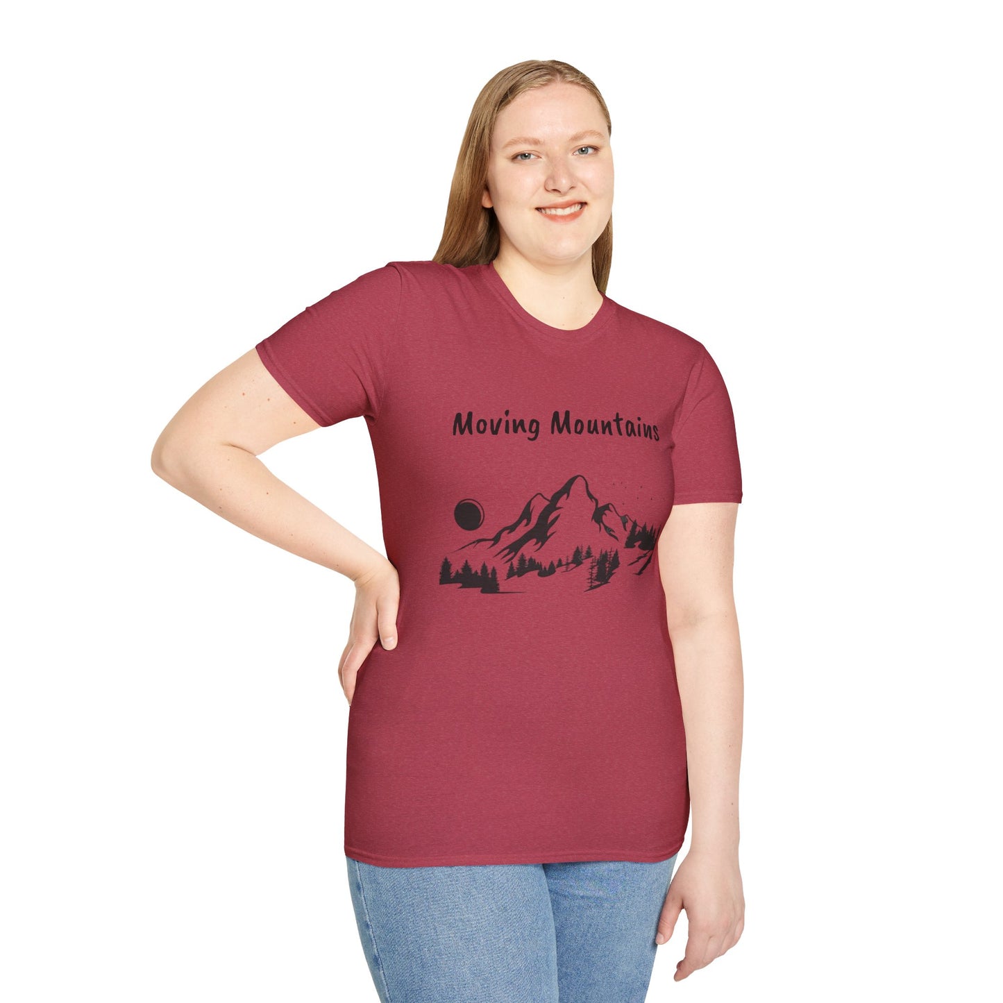 Moving Mountains - Unisex Softstyle T-Shirt 100% Cotton Graphic