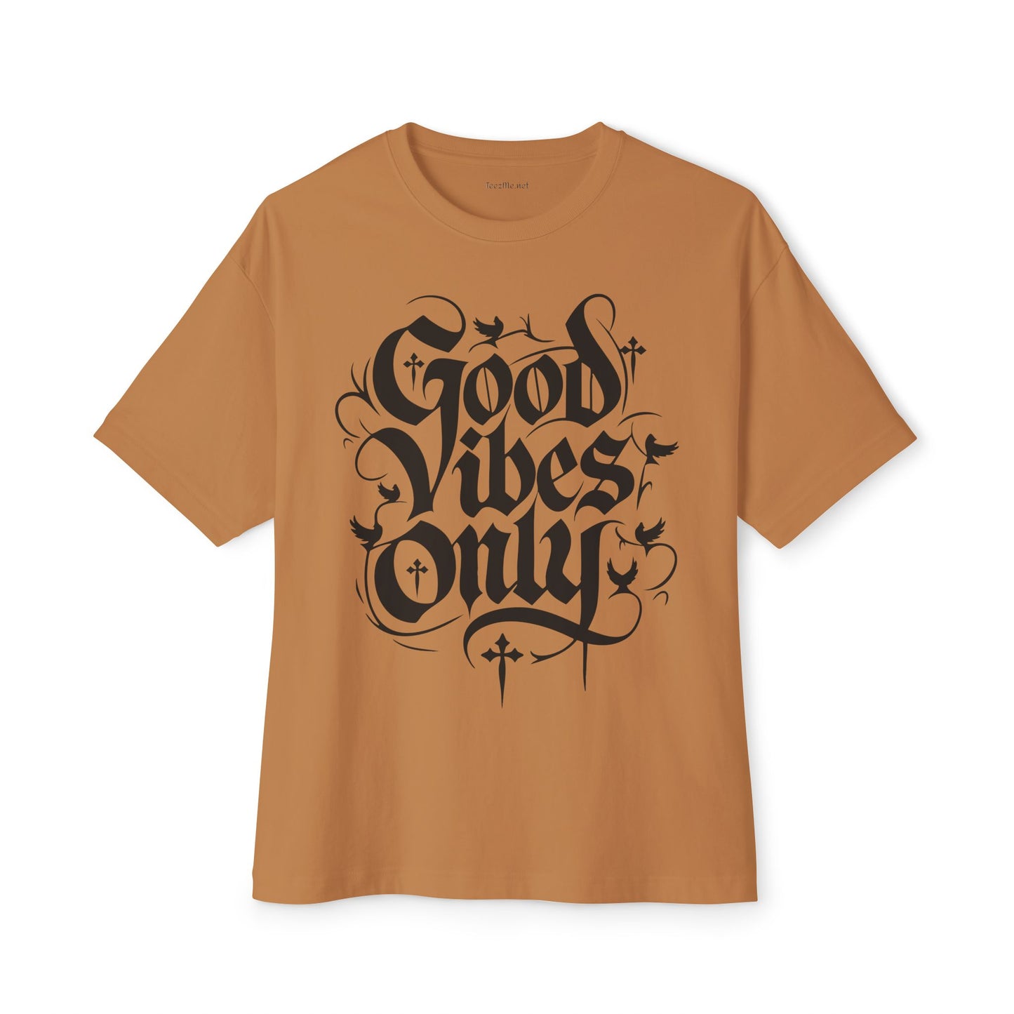 Good Vibes Only Goth Unisex Oversized Boxy Tee