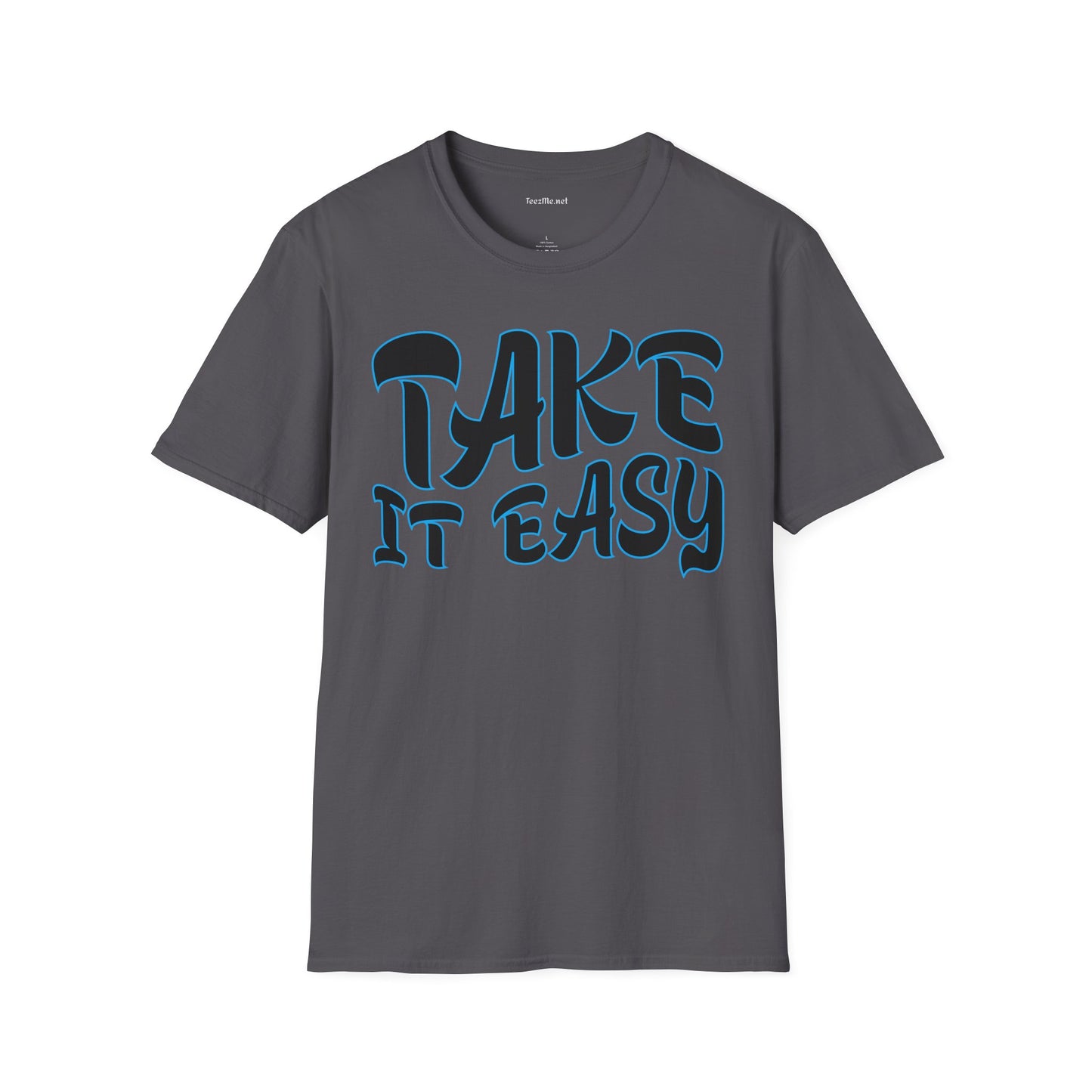 Take It Easy (blue) Unisex Softstyle T-Shirt 100% Cotton