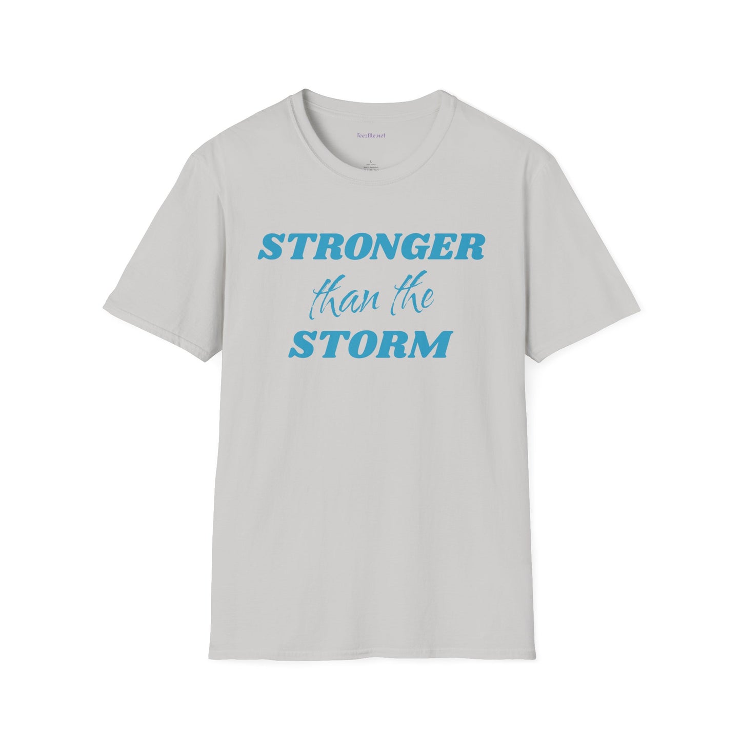Stronger than the Storm Ovarian Cancer Unisex Softstyle T-Shirt 100% Cotton Graphic