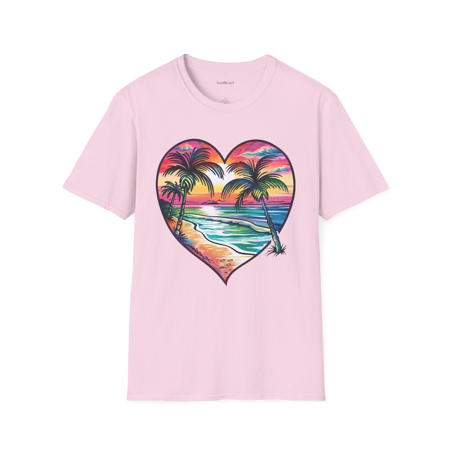 Beach Watercolor2 Unisex Soft T-Shirt 100% Cotton Graphic