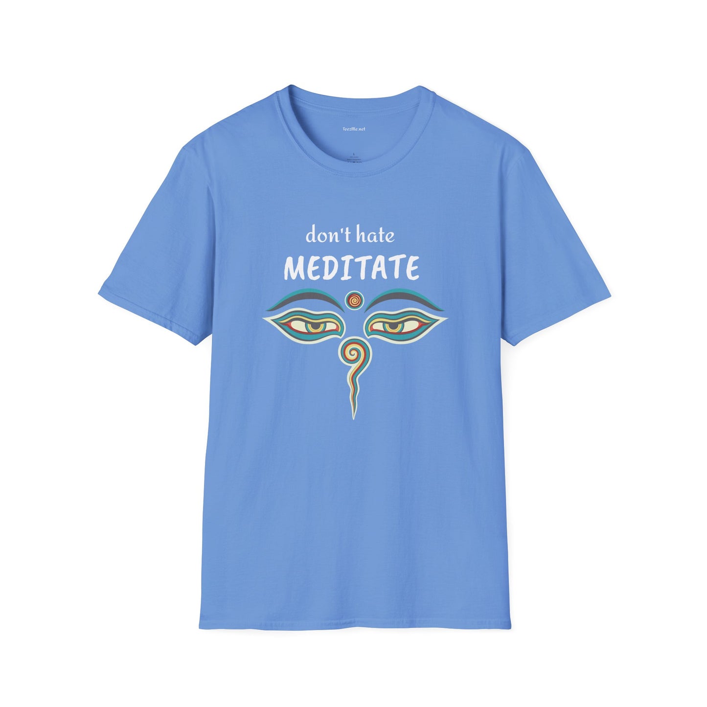 Don't hate MEDITATE - Unisex Softstle T-Shirt 100% Cotton Graphic #yoga