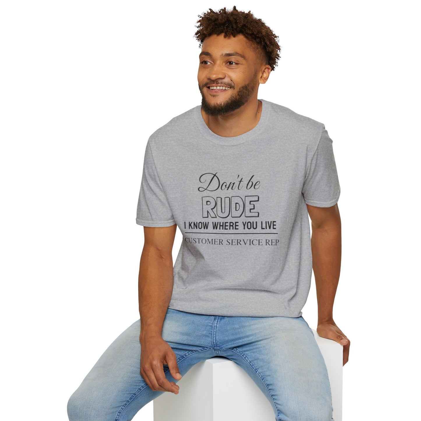 Don't be Rude  - Unisex Softstyle T-Shirt 100% Cotton Graphic