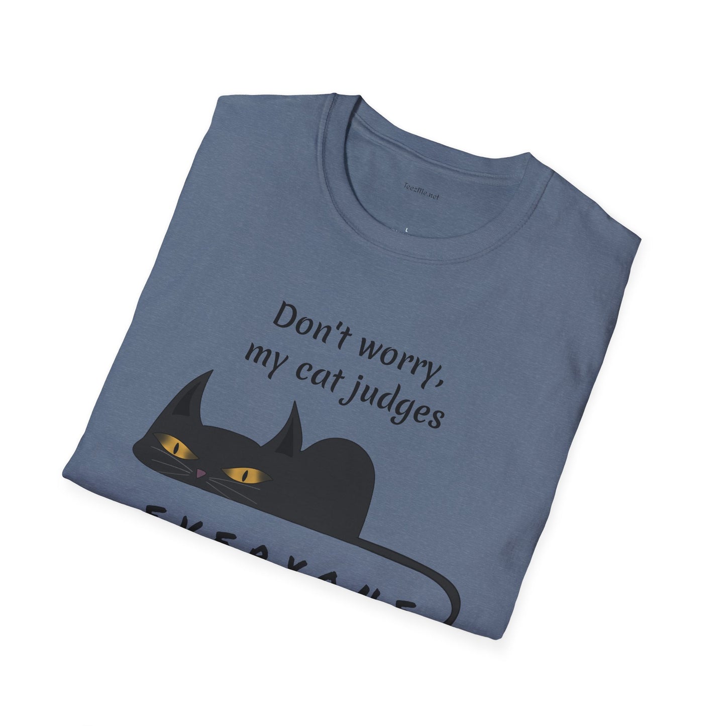 Judging Cat - Unisex Softstyle T-Shirt 100% Cotton Graphic