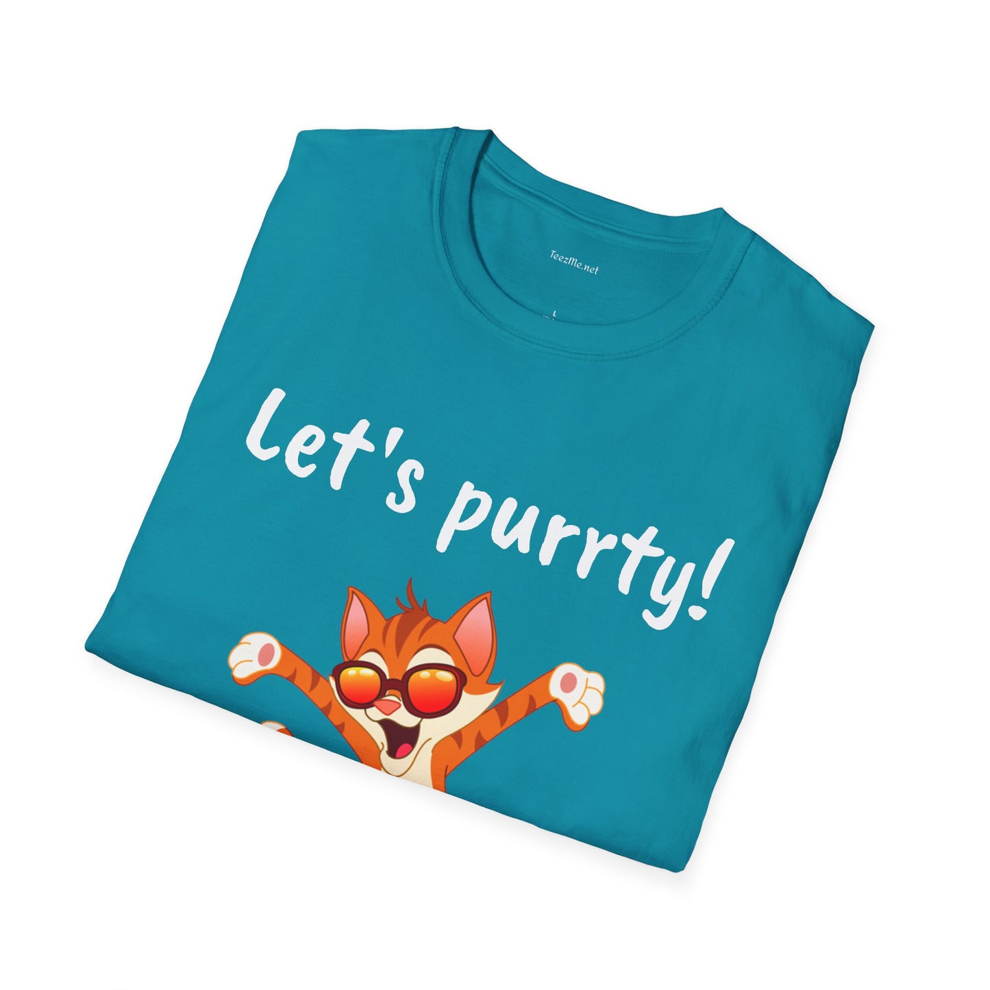 Let's purrty! - Unisex Softstyle T-Shirt 100% Cotton Graphic