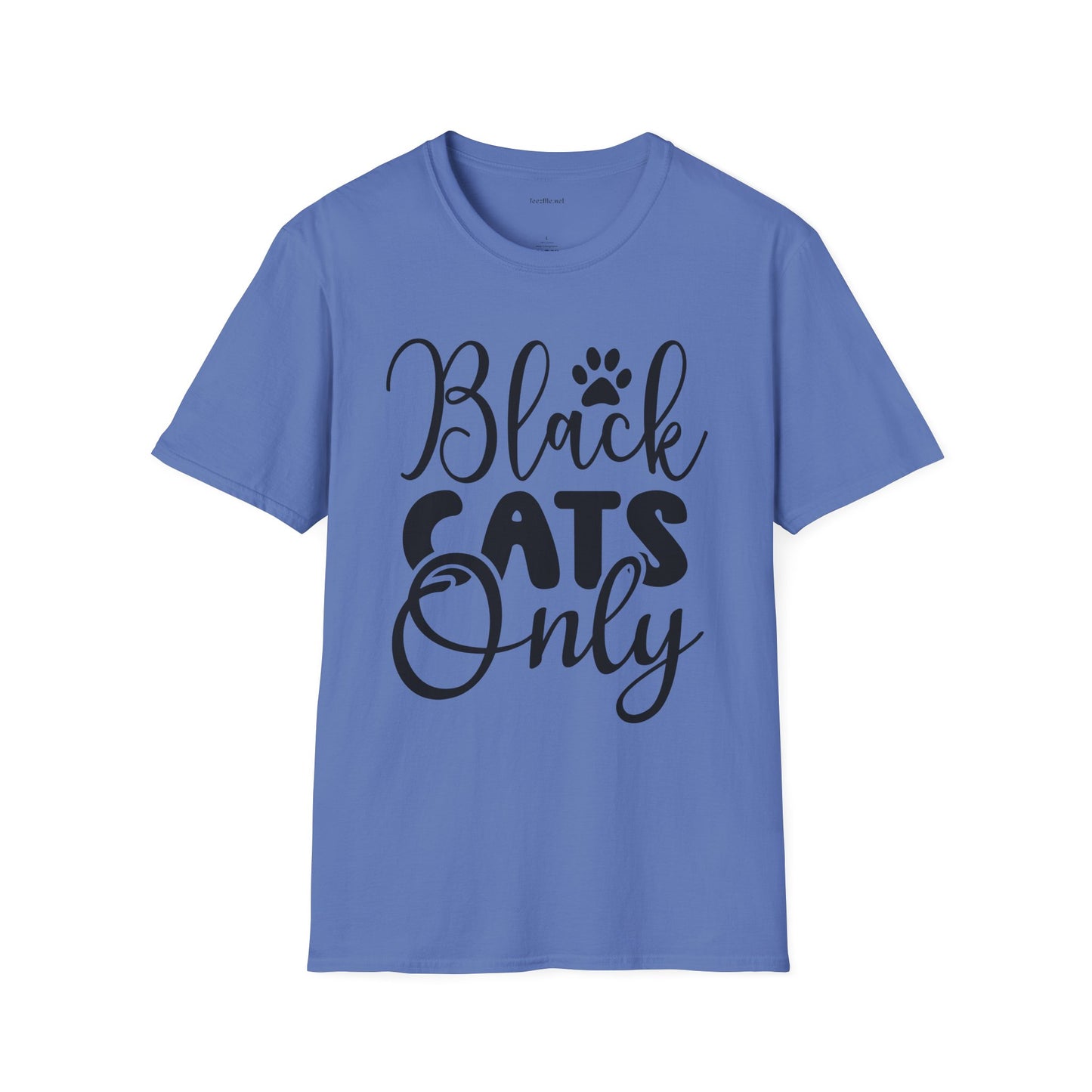 Black Cats Only - Unisex Softstyle T-Shirt 100% Cotton Graphic