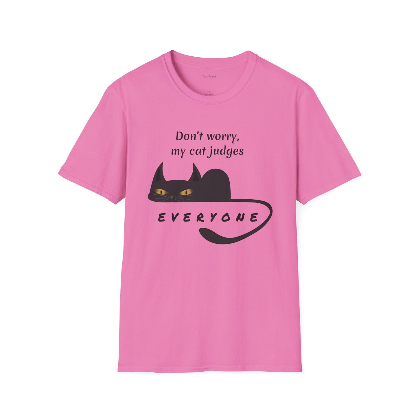 Judging Cat - Unisex Softstyle T-Shirt 100% Cotton Graphic