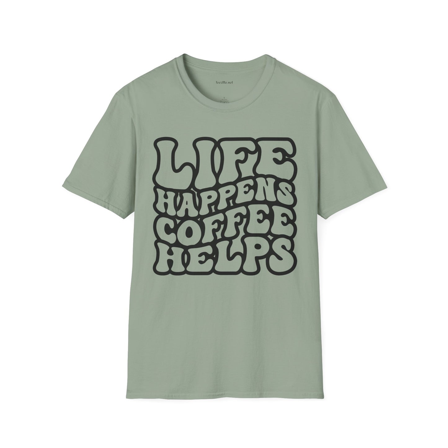 Life Happens Coffee Helps Unisex Softstyle T-Shirt 100% Cotton