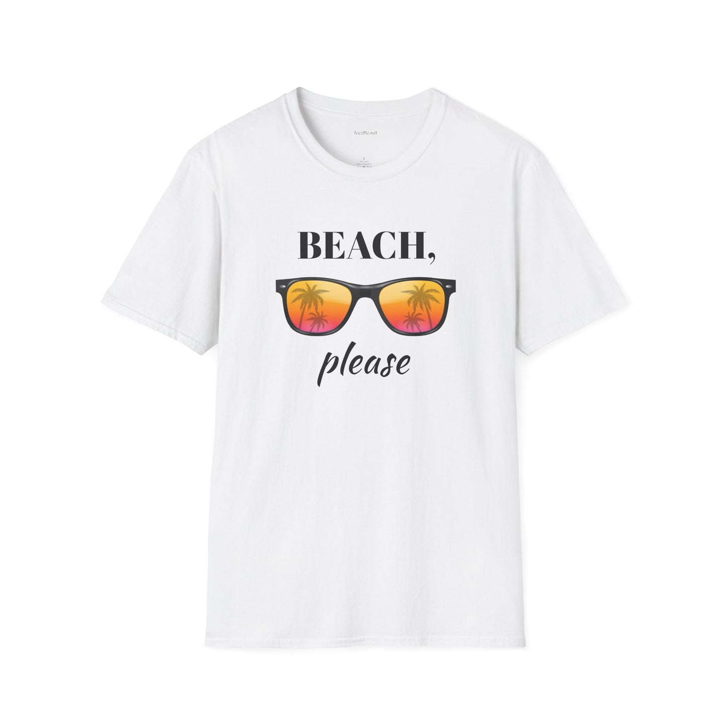Beach please - Unisex Softstyle T-Shirt 100% Cotton Graphic