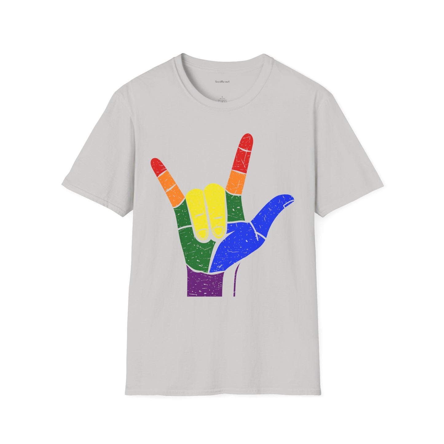 ASL Love LGBT  - Unisex Softstyle T-Shirt 100% Cotton Graphic