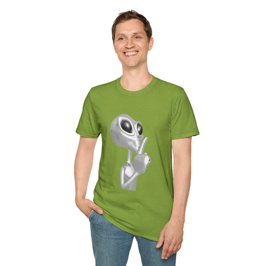 Secret Alien - Unisex Softstyle T-Shirt 100% Cotton Graphic