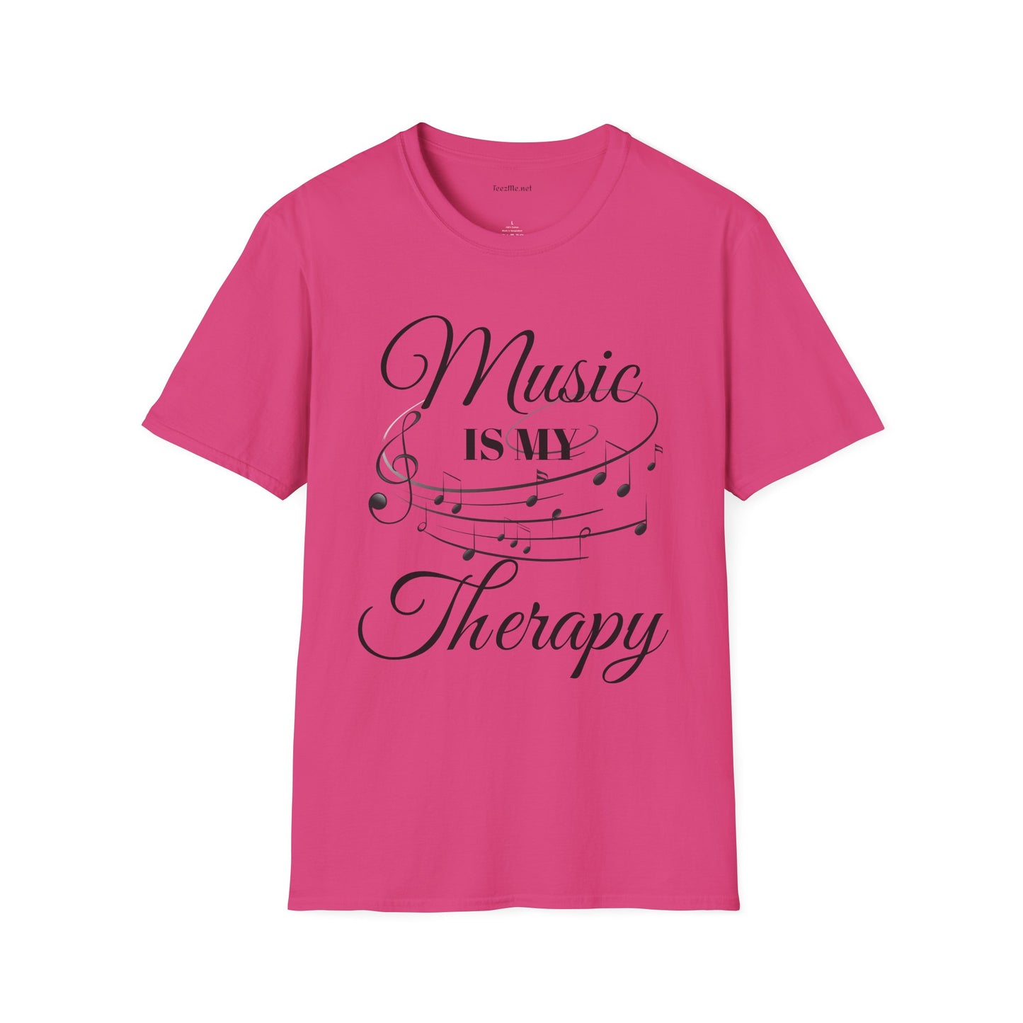 Music is my Therapy - Unisex Softstyle T-Shirt 100% Cotton Graphic
