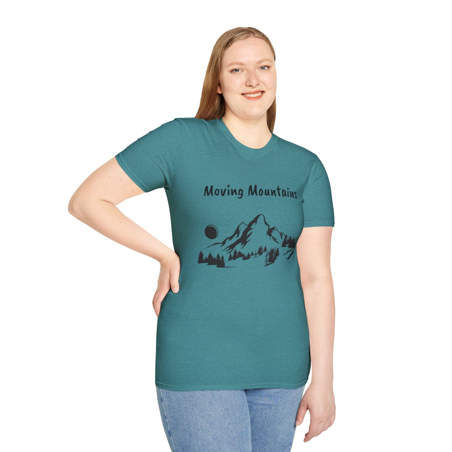 Moving Mountains - Unisex Softstyle T-Shirt 100% Cotton Graphic