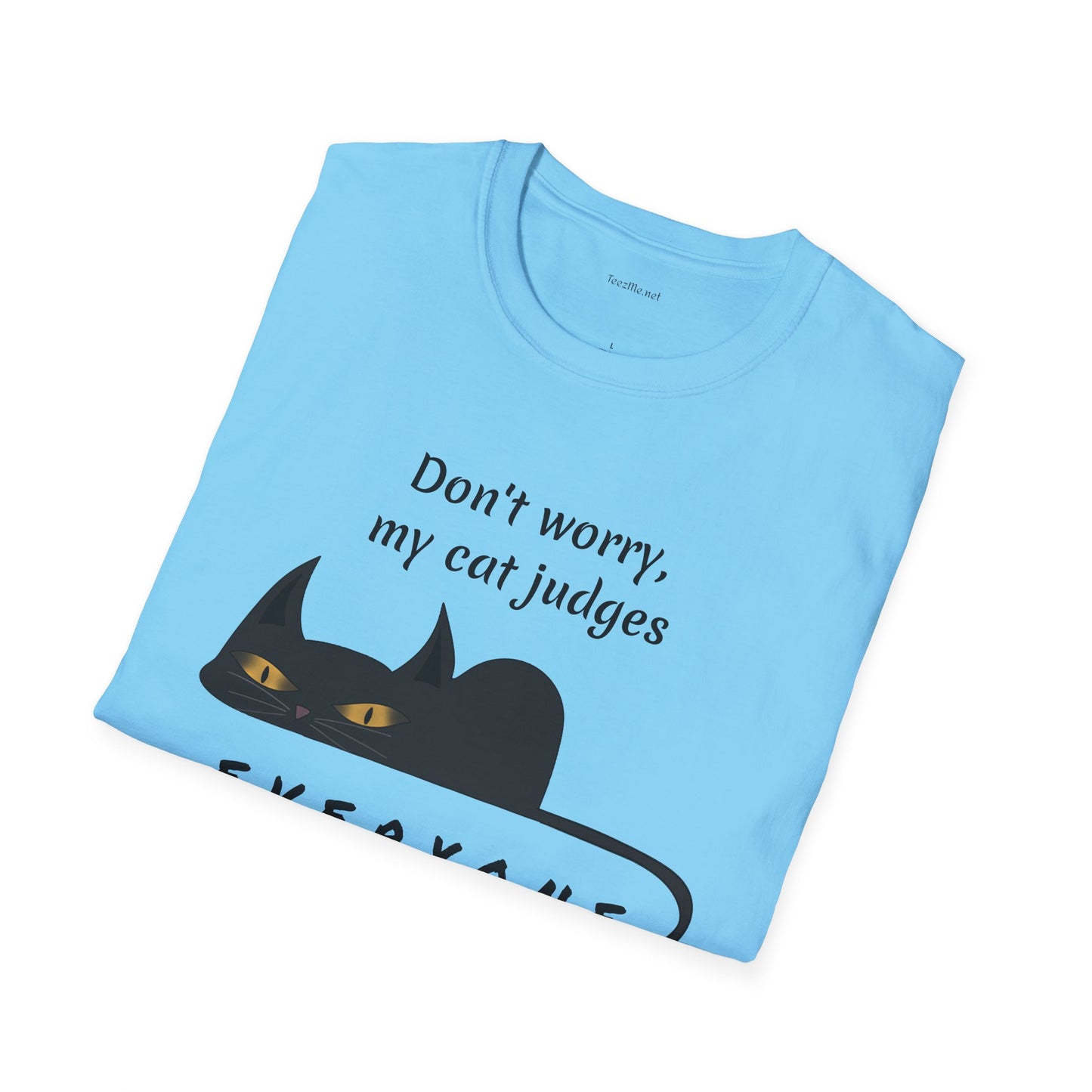 Judging Cat - Unisex Softstyle T-Shirt 100% Cotton Graphic