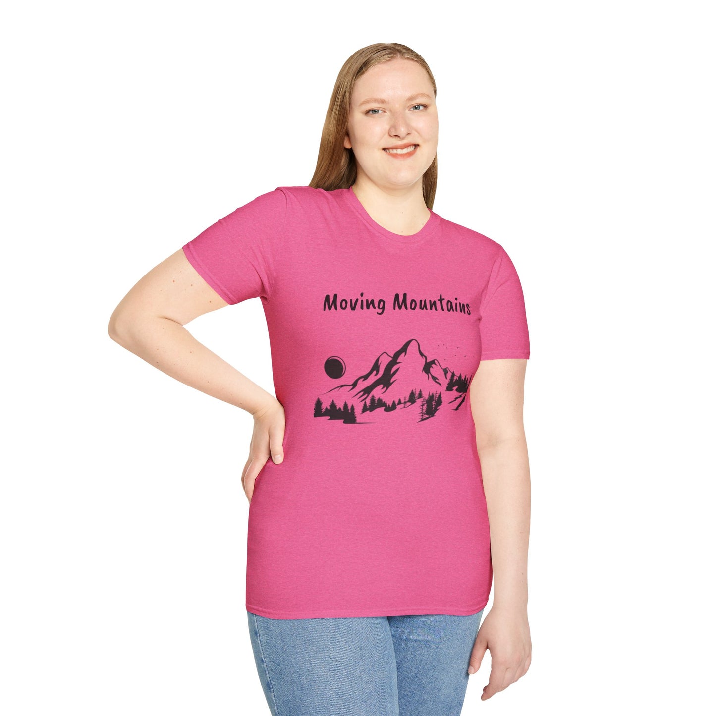Moving Mountains - Unisex Softstyle T-Shirt 100% Cotton Graphic