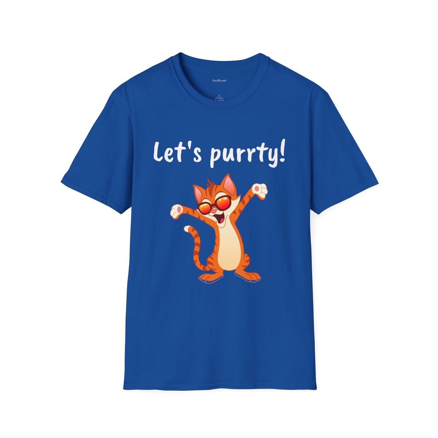 Let's purrty! - Unisex Softstyle T-Shirt 100% Cotton Graphic