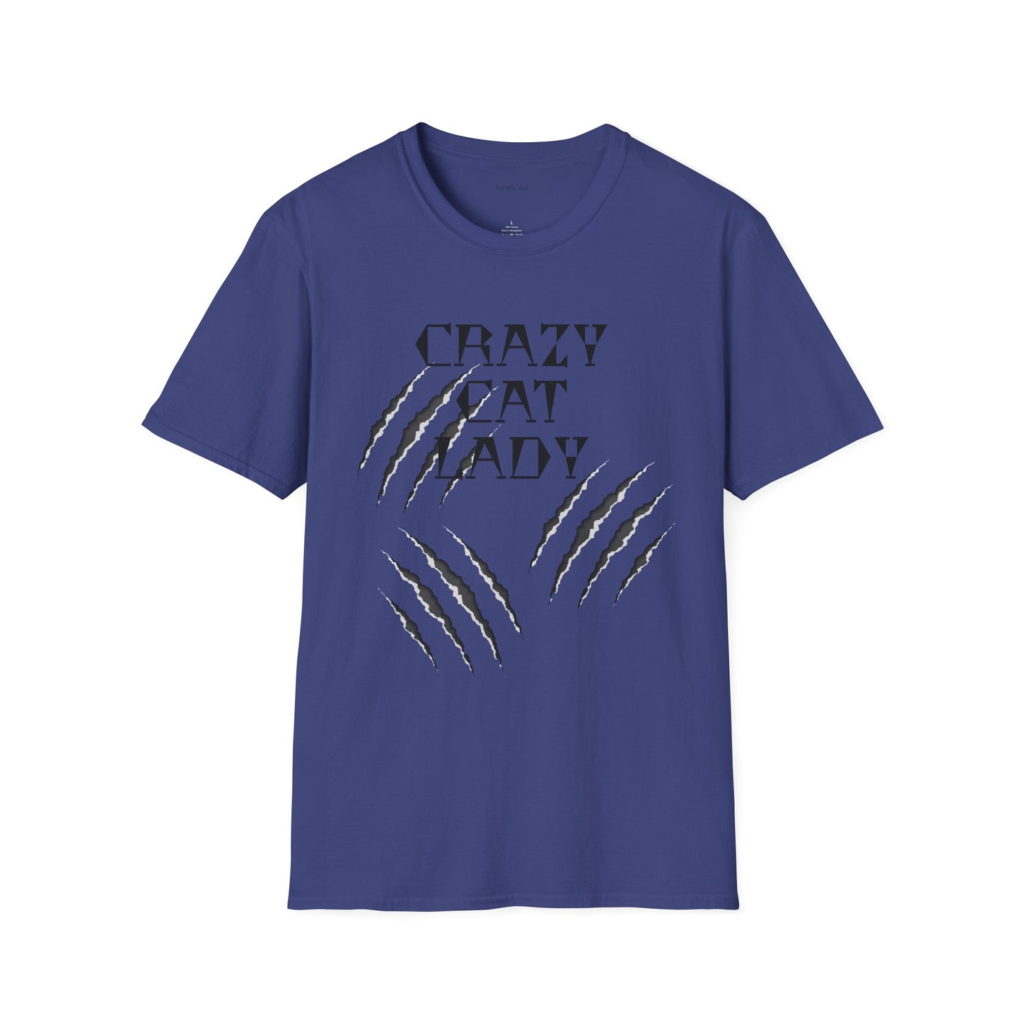 Crazy Cat Lady - Unisex Softstyle T-Shirt 100% Cotton Graphic