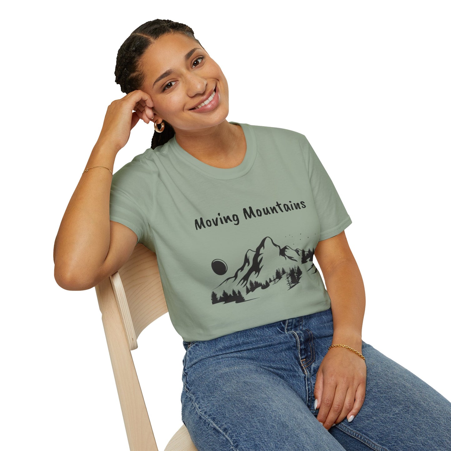 Moving Mountains - Unisex Softstyle T-Shirt 100% Cotton Graphic