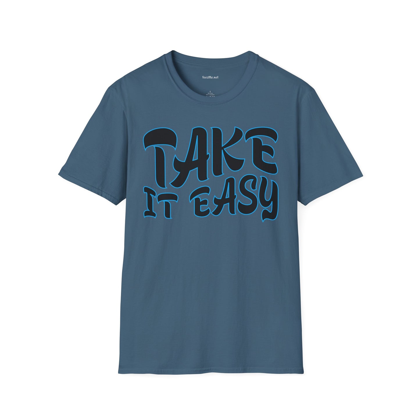 Take It Easy (blue) Unisex Softstyle T-Shirt 100% Cotton