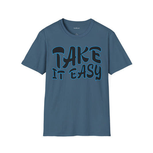 Take It Easy (blue) Unisex Softstyle T-Shirt 100% Cotton