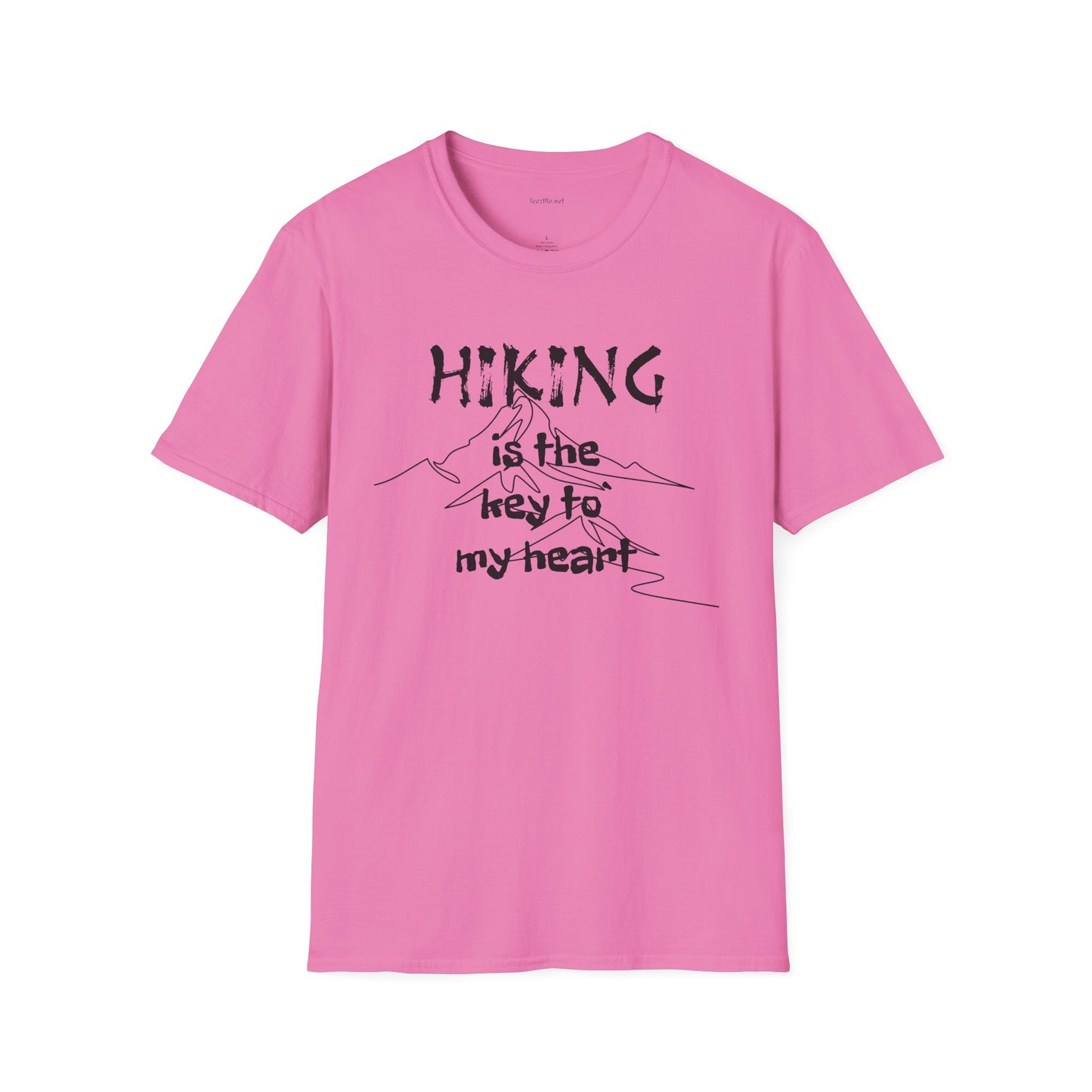 Hiking is the key to my heart - Unisex Softstyle T-Shirt 100% Cotton Graphic