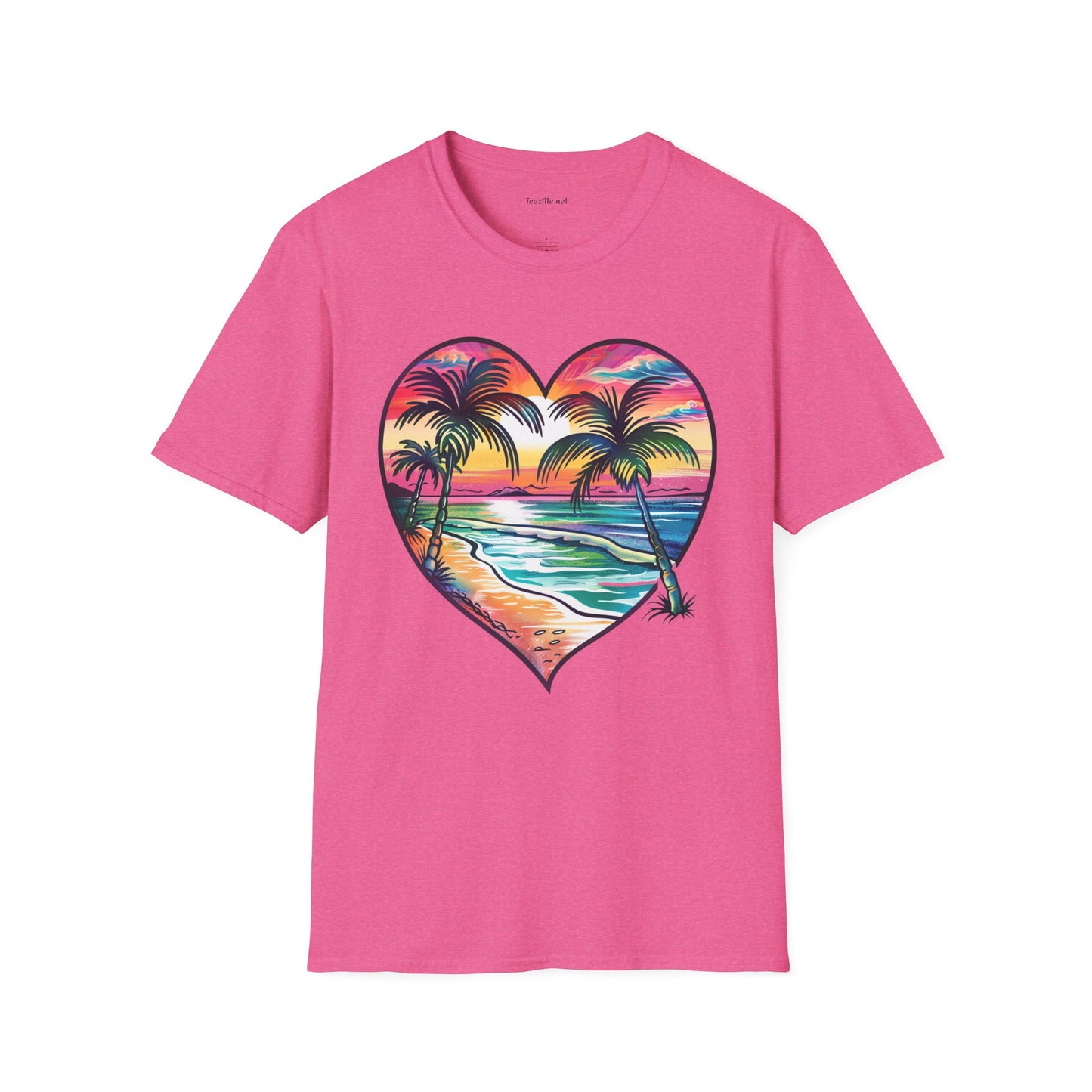 Beach Watercolor2 Unisex Soft T-Shirt 100% Cotton Graphic