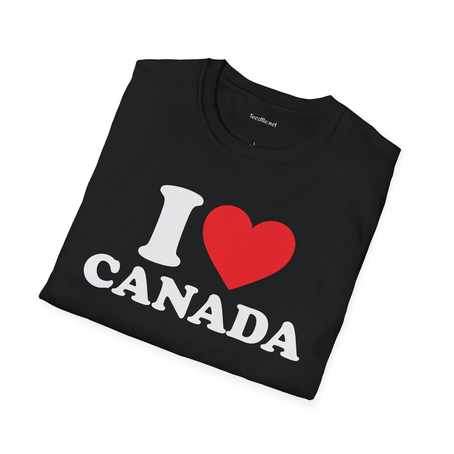 I Love Canada Unisex Softstyle T-Shirt 100% Cotton Graphic
