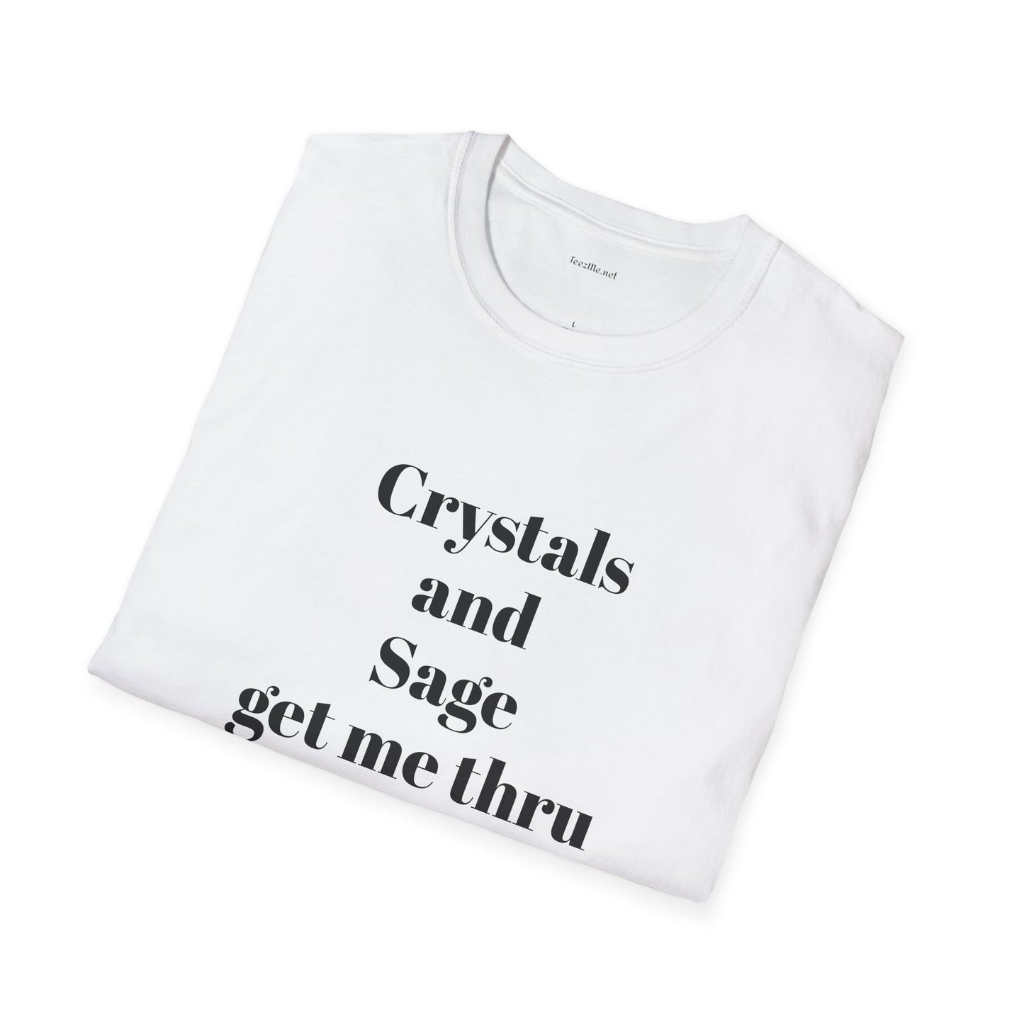 Crystals and Sage - Unisex Softstyle T-Shirt 100% Cotton Graphic