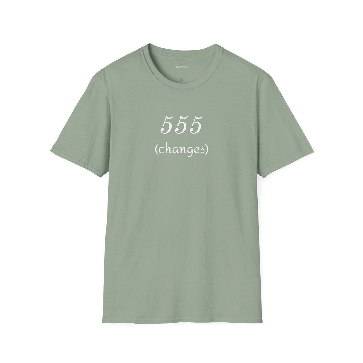 555 (changes) - Unisex Softstyle T-Shirt 100% Cotton Graphic #angel numbers