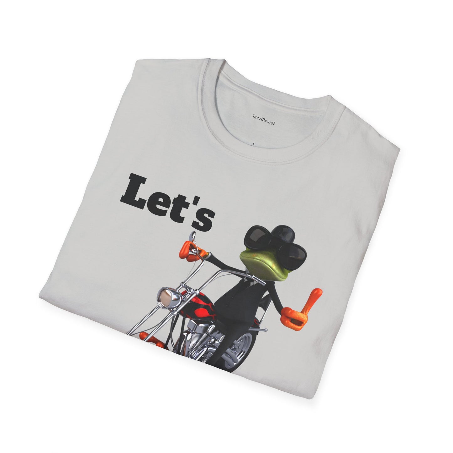 Let's Ride - Unisex Softstyle T-Shirt 100% Cotton Graphic Motorcycle Harley
