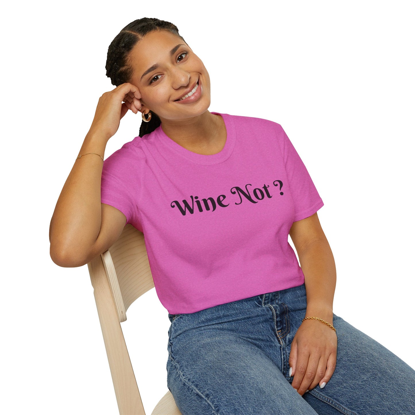 Wine Not ? - Unisex Softstyle T-Shirt 100% Cotton Graphic