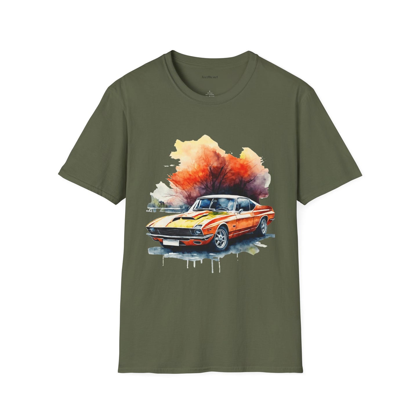 Mustang Car - Unisex Softstyle T-Shirt 100% Cotton Graphic